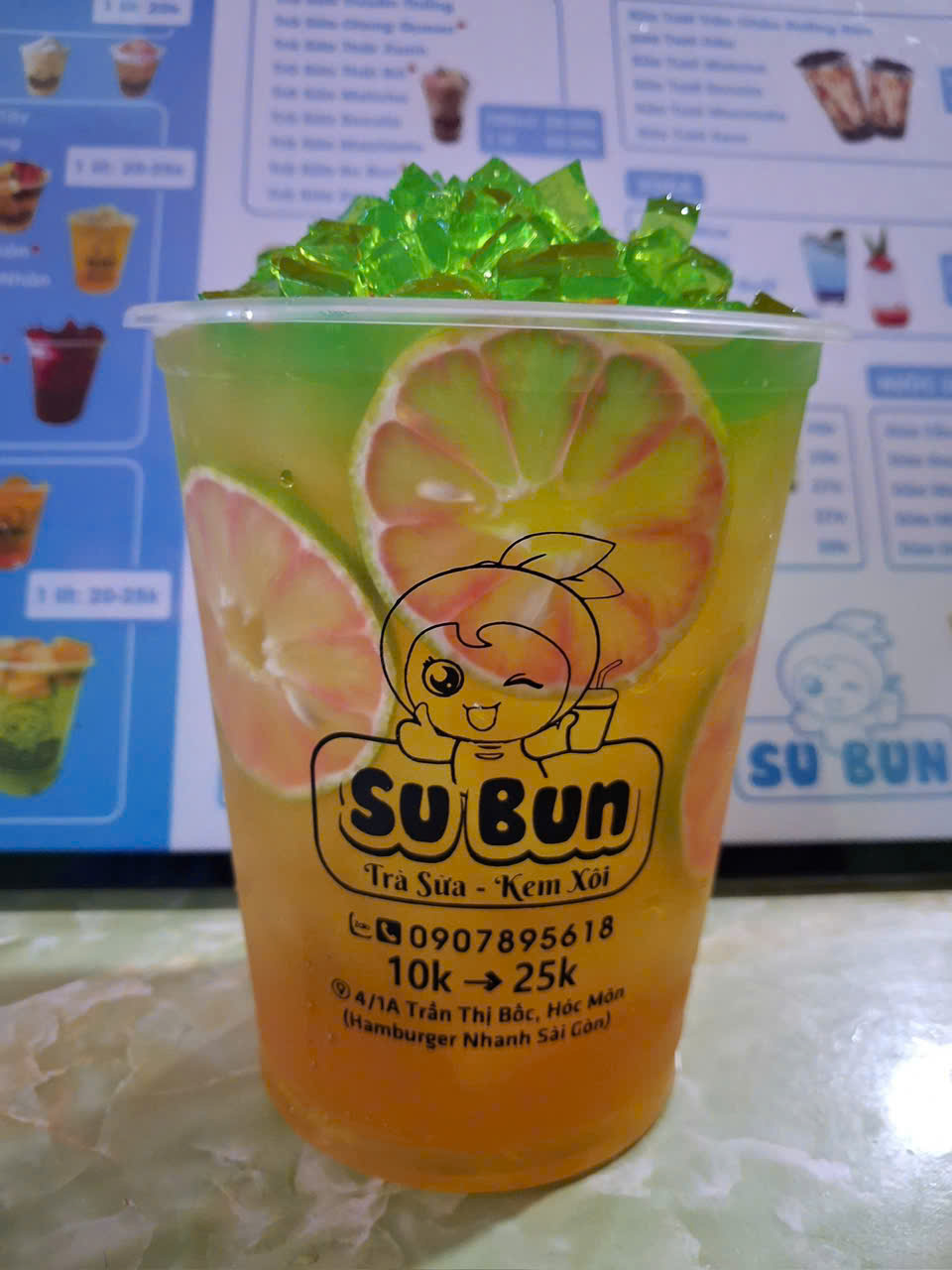 Trà chanh thạch táo